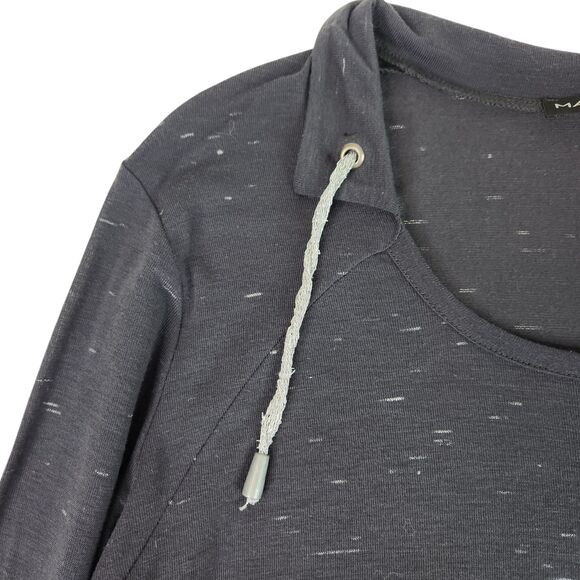 MADO ET LES AUTRES Top Womens 4 Black Long Sleeve Asymmetrical Artsy France - Picture 5 of 12